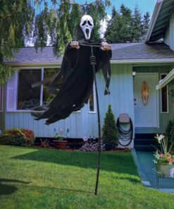 Garden Swinging Screaming Face Halloween Ghost