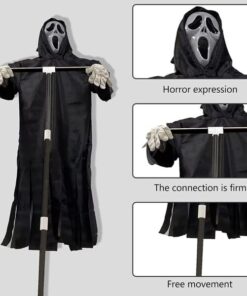 Garden Swinging Screaming Face Halloween Ghost