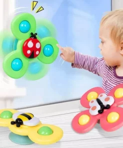 3pc Suction Cup Spinning Toy