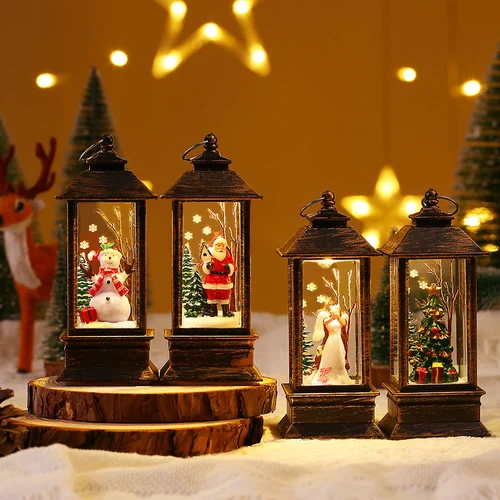 Snow Globe Christmas Lantern Decorations - Image 2
