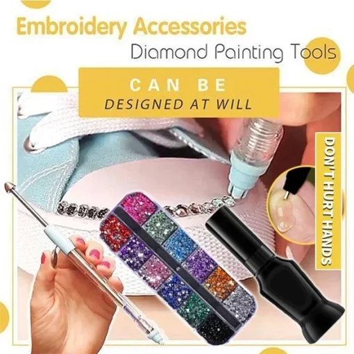 Pob Zeb Diamond Painting Cwj mem DIY Paj Ntaub Accessories Kit