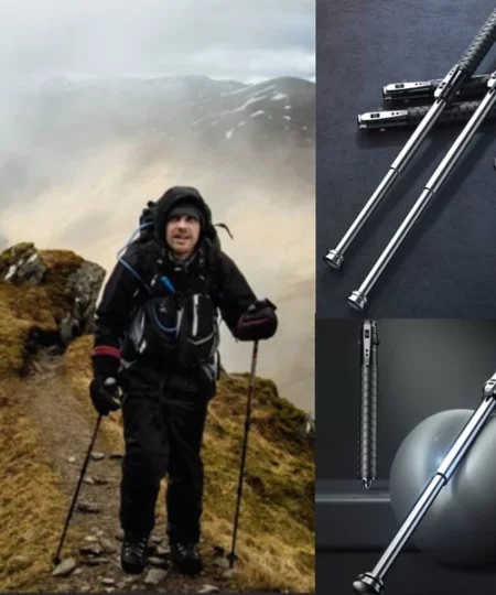 Enhanced Automatic Retractable Self Defense Hiking Stick