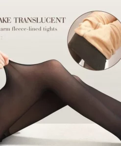 Flawless Legs Fake Translucent Warm Plush Lined Elastic Cozy Tights