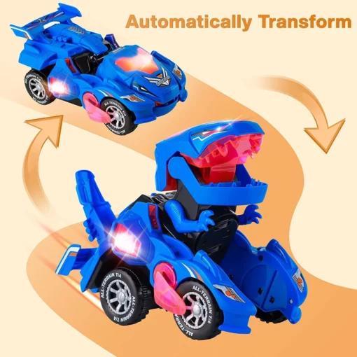 Led dinosaurus transformatie auto speelgoed