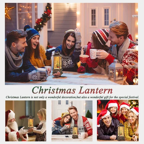 Snow Globe Christmas Lantern Decors