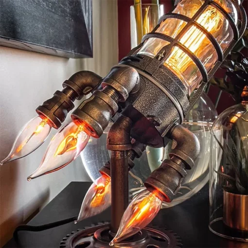 I-Steampunk Rocket Lamp