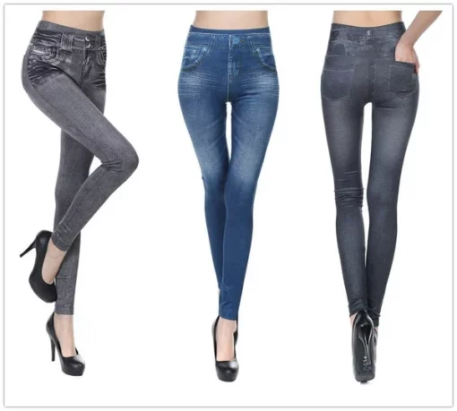 Еластичні джинсові легінси для схуднення