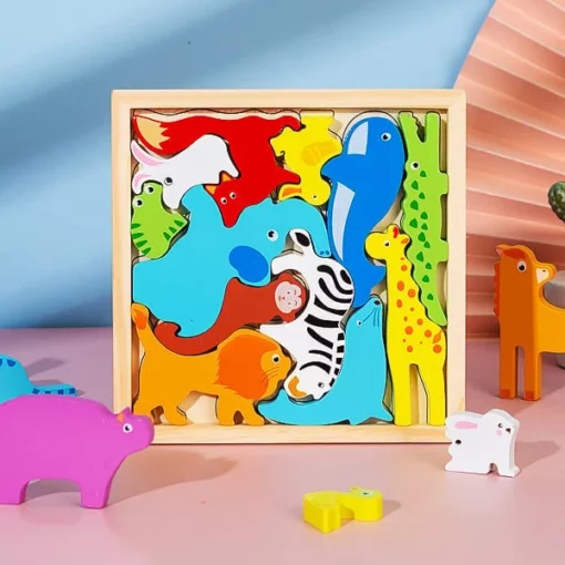 Mga puzzle sa Wooden Toy Dinosaur