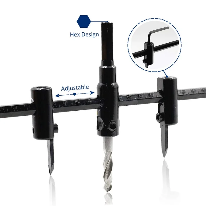 Adjustable Hole Saw Circle Cutter Drill Bit Tool - Image 9