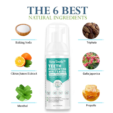 NewTeeth™ Toothpaste Mousse Foam — Calculus Removal, Teeth Whitening, Healing Mouth Ulcers, Eliminating Bad Breath, Preventing and Healing Caries, Tooth Regeneration - Image 7