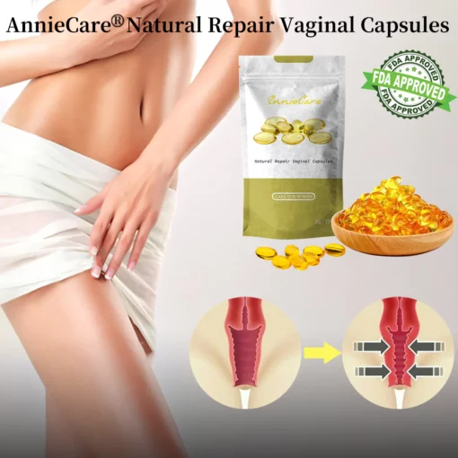 AnnieCare® מעצור גירוד מיידי ותיקון ניקוי רעלים ומיצוק טבעי וקפסולות טבעיות ורודות ורכות