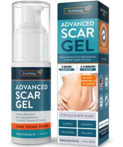 ScarAway®100% Advanced Scar Gel ,C-Section, Tummy Tuck, Old Scars, Keloids, Stretch Marks, Burn Scars.