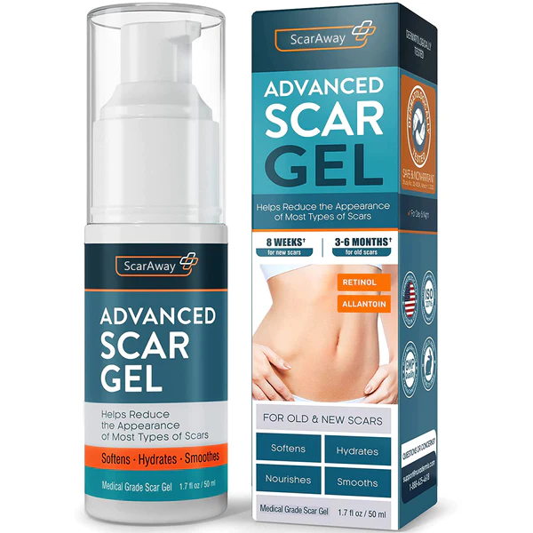 ScarAway®100% Advanced Scar Gel ,C-Section, Tummy Tuck, Old Scars, Keloids, Stretch Marks, Burn Scars.
