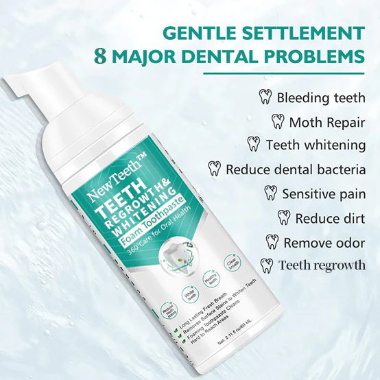 NewTeeth™ Toothpaste Mousse Foam — Calculus Removal, Teeth Whitening, Healing Mouth Ulcers, Eliminating Bad Breath, Preventing and Healing Caries, Tooth Regeneration - Image 2