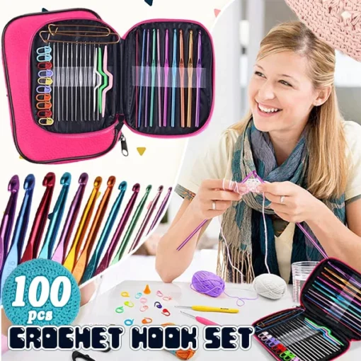 100-sapotong Crochet Hook Siapkeun