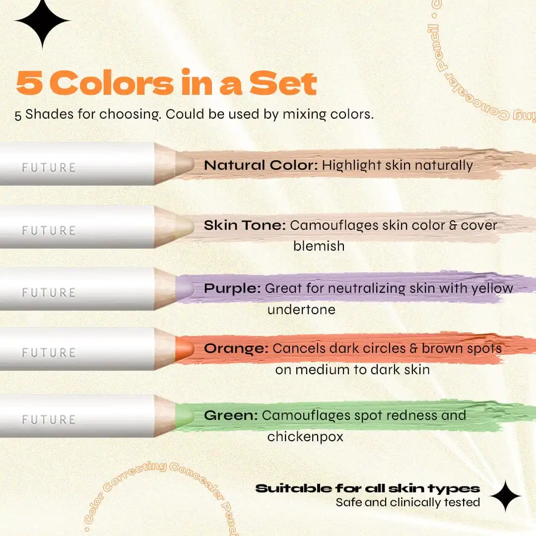 GlowPro™ Color Correcting Concealer Pencil Set - Image 7