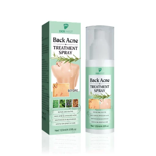 Spray de ervas para tratamento de acne nas costas DerMist