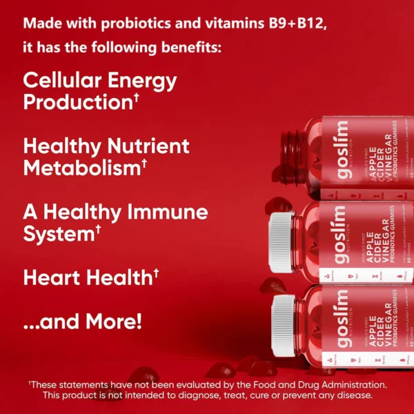 GoSlim™ Apple Cider Vinegar Slimming Probiotic Gummies - Image 6