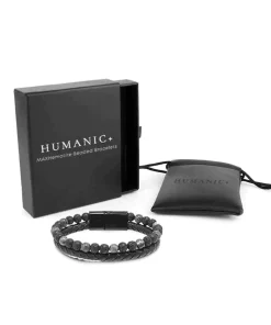 Human+ Pro Magnetic Clasp Lava Volcanic Stone Beaded Bracelet