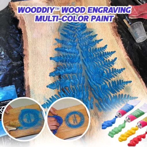 WoodDIY™ သစ်သားထွင်းထု ရောင်စုံ ဆေးသုတ်
