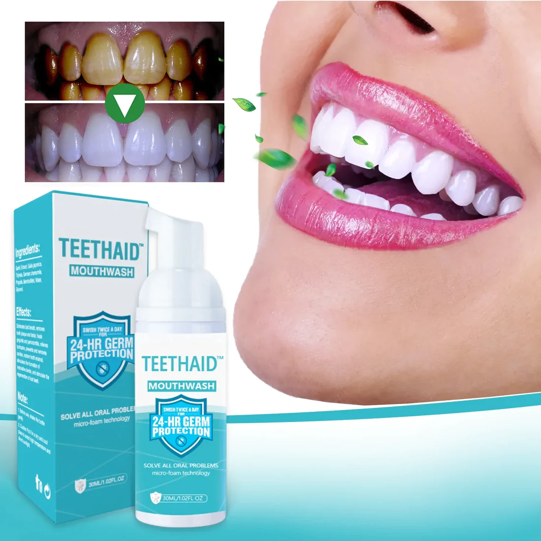 Teethaid™ Pure Herbal Super Whitening & Teeth & Mouth Repair Mousse - Image 2