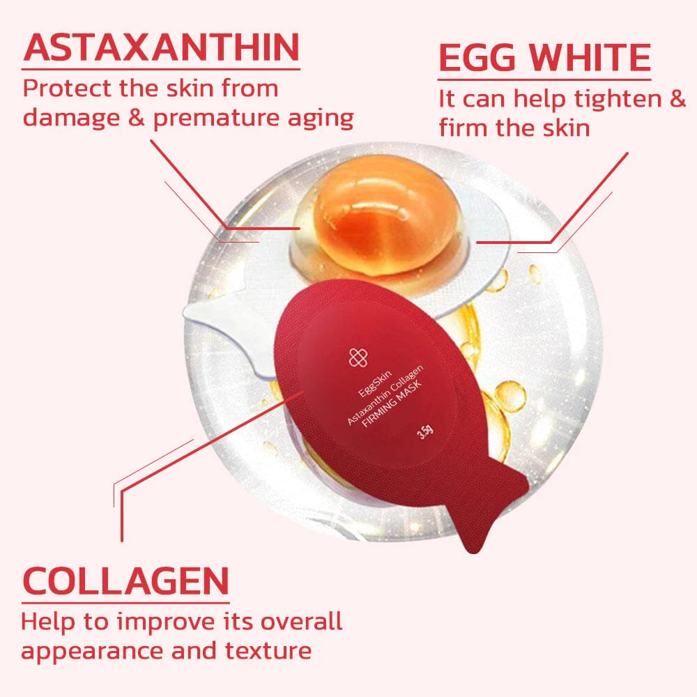 Flysmus™ EggSkin Astaxanthin Collagen Firming Mask - Image 3