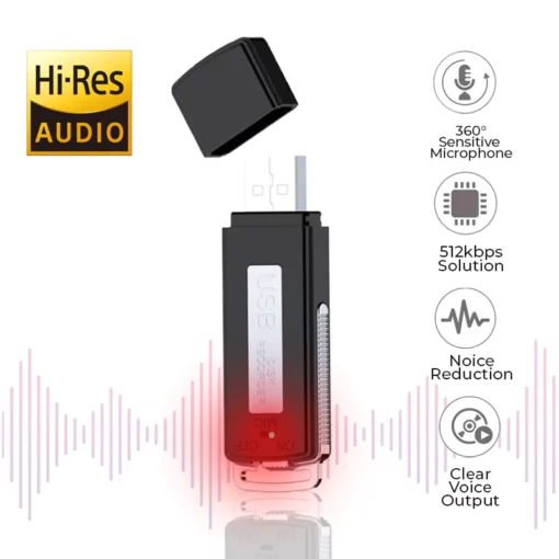 „Guardian 1ClickON Secret“ USB balso įrašymo įrenginys