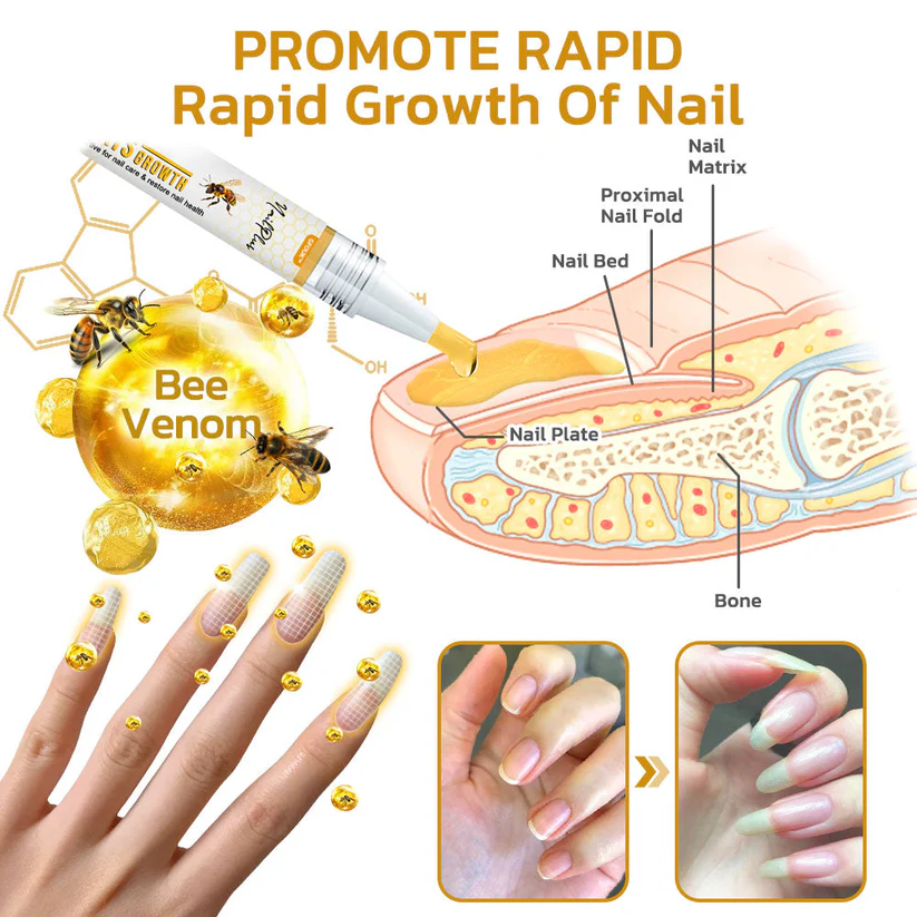 GFOUK™ NailPlus Strong Bee Venom 7 Days Growth Nail Gel - Image 8