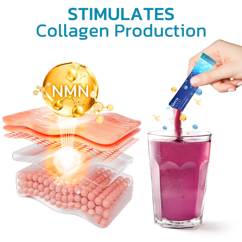 GFOUK™ NMYN 15000mg NMN Collagen Peptides Berry Juice Powder - Image 5
