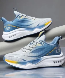 Lightweight Running Shoes For Men Breathable Rebound Casual Sneakers Outdoor Non-Slip Walking Shoes Trendy Lace-Up Man Sneakers