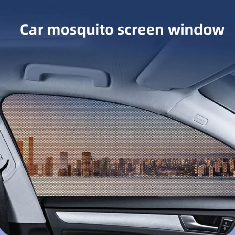 2pcs Car Front Rear Side Window Sunshade UV Protect Shield Mesh Prevent Mosquito Sunshine Privacy Protection Foldable Curtain - Image 5
