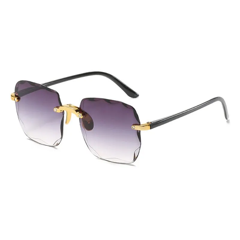 Square Frameless Classic Gradient Women Sunglasses - Image 2