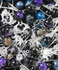 30-50G/Lot Mixed Glass Beads Metal Pendants Spacer Bead Jewelry Accessories for DIY Bracelets Necklace Anklet Jewelry Making