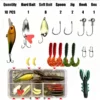 Fishing Lure Set 18/21/59/142pcs Mixed VIB Lure Kit Soft Lure Minnow Popper Hooks All Fishing Accessory Fresh Water