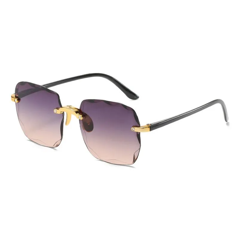 Square Frameless Classic Gradient Women Sunglasses - Image 7