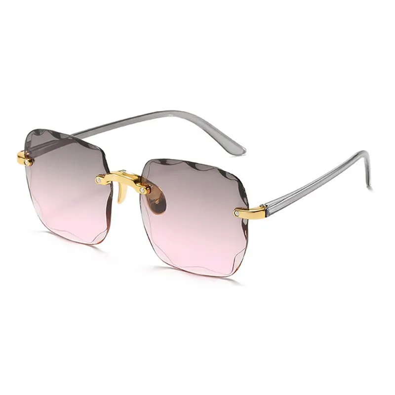 Square Frameless Classic Gradient Women Sunglasses - Image 9