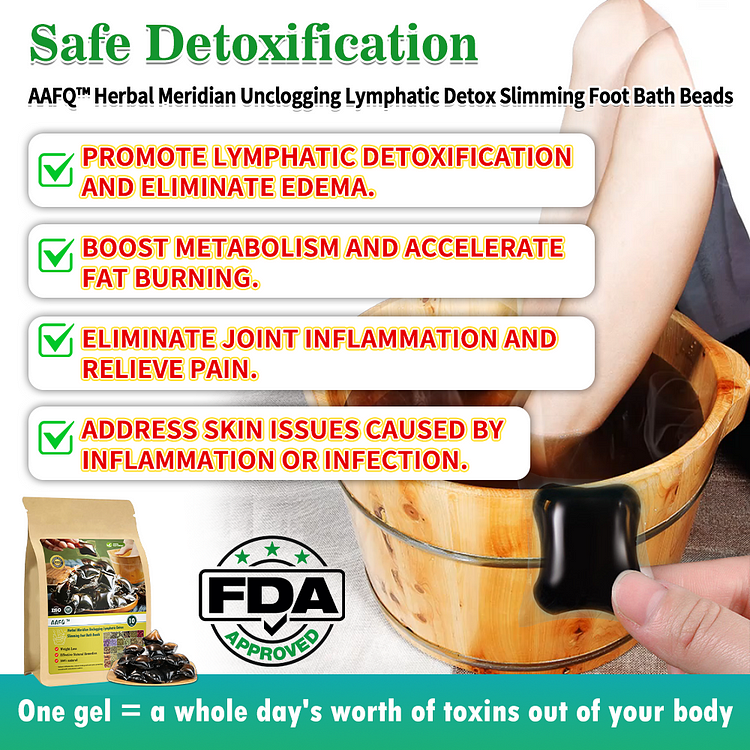 AAFQ™ Herbal Meridian Unclogging Lymphatic Detox Slimming Foot Bath Beads - Image 4