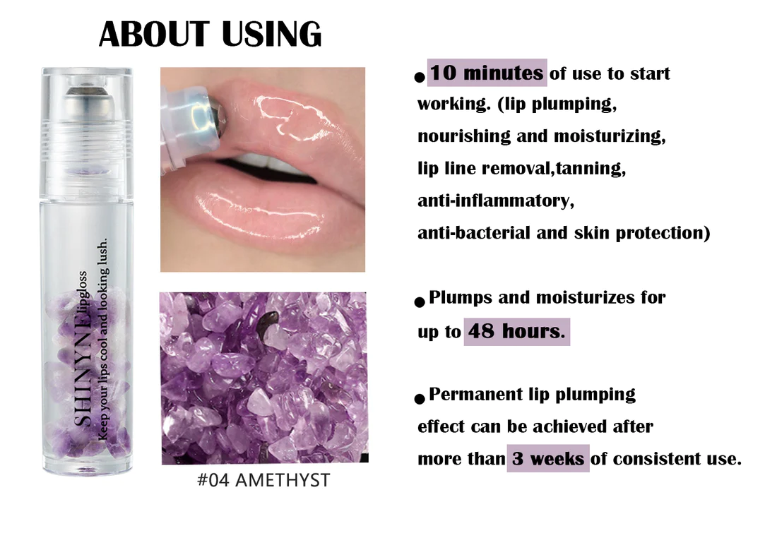 NEW Shinyne™ Natural Crystal Moisturizing lush lip Gloss Lips Plumping - Image 8