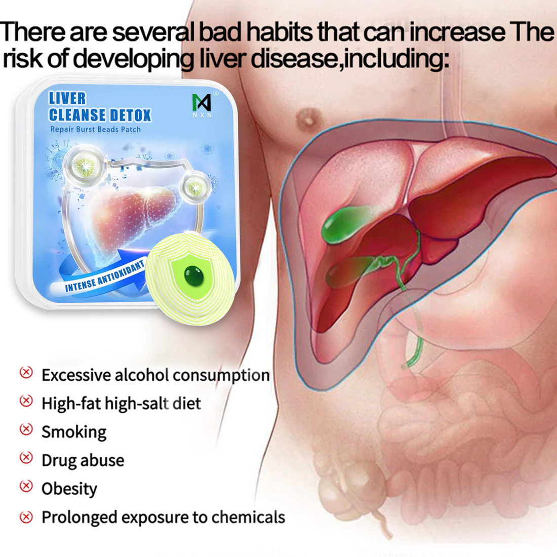 NXN® Intense Antioxidant Liver Cleanse Detox & Repair Microcapsule Patch - Image 3