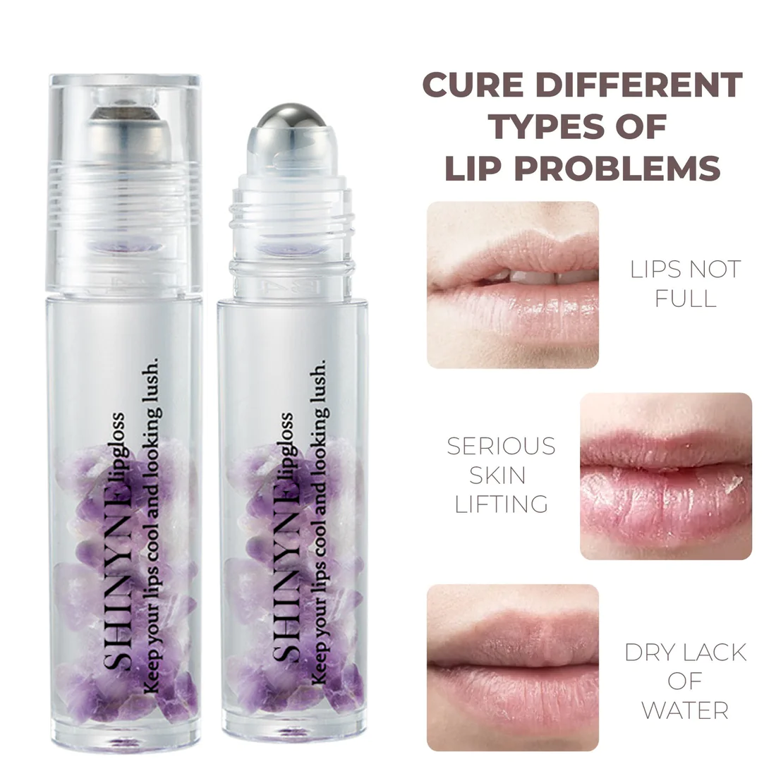 NEW Shinyne™ Natural Crystal Moisturizing lush lip Gloss Lips Plumping - Image 4