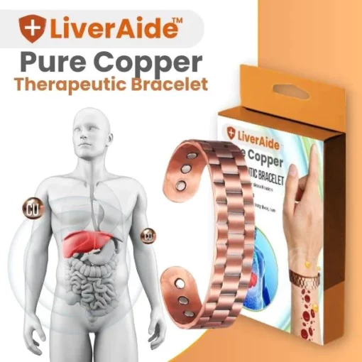LiverAide™ Therapeutisches Armband aus reinem Kupfer