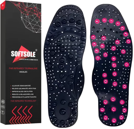 Softsole™ Tourmaline hồng ngoại xa Bấm huyệt Massage Giảm đau chân Miếng lót chỉnh hình