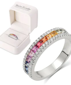 Rainbow Tourmaline Spinning Ring