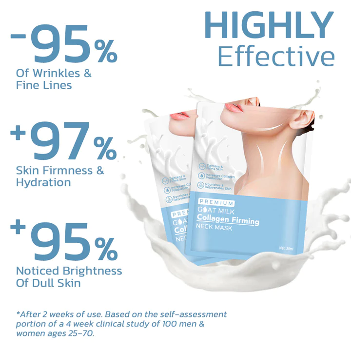 flysmus™ Premium Goat Milk Collagen Firming Neck Mask - Image 2