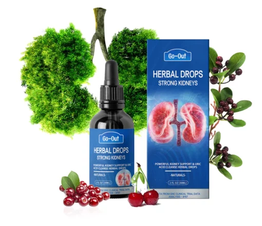 GoOut® poderoso suporte renal e gotas de ervas para limpeza de ácido úrico