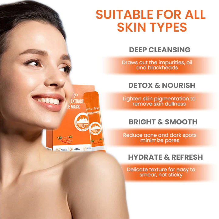 Oveallgo™ Carrot Pore Purifying Bubble Mask - Image 5