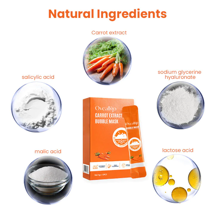 Oveallgo™ Carrot Pore Purifying Bubble Mask - Image 9