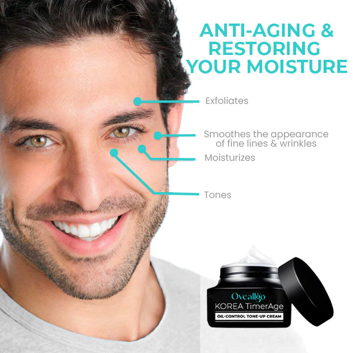 Oveallgo™ Korea TimerAge Men Oil-Control Tone-Up Cream - Image 3