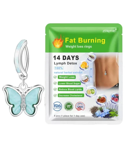 SFRCORD⍟2023 Body Detox Fat Burning Liver & Lung Cleanse Essential Oil Belly Button Ring