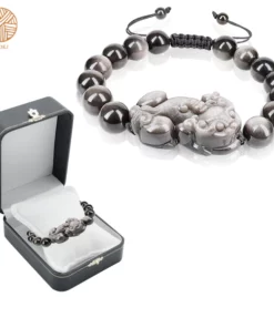 Feng Shui Pixiu Black Obsidian Bracelet